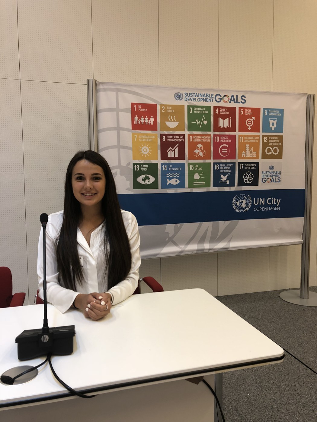 Dr. Emilie Vos at UN City Copenhagen, Sustainable Development Goals